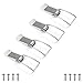 Yinpecly 4Pcs Large Iron Spring Loaded Toggle Latch Hasp Hardware Fitting Spring Loaded Locks Hasps for Case Box Trunk Catches, 4.72inch Length Silver Tone