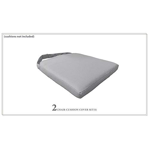 Tk Classics 2 Covers For Dining Chair Cushions In Grey (Cushions Not Included) #TOP21