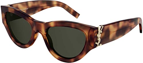 Saint Laurent SLM94-003-53 Havana Women's Sunglasses, Havana, M, Havana, Medium