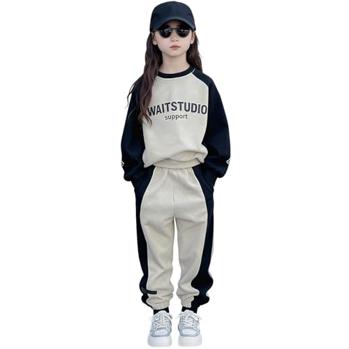 Survêtement enfant fille ensemble jogging respirant et pantalon souple pour le sport
