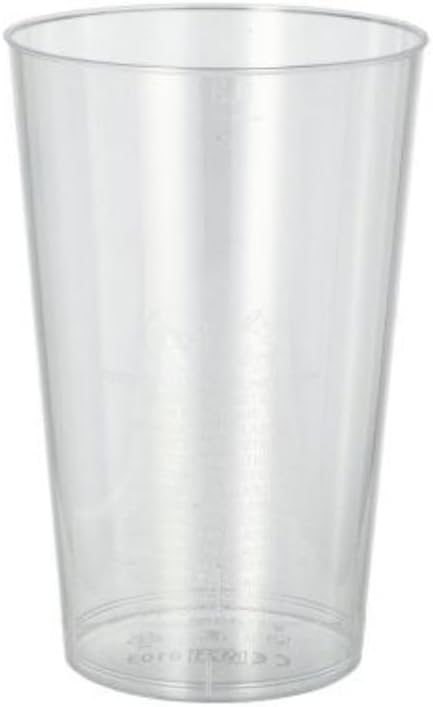 Papstar 12140 50 Polystyrene Drinking Cup 0.3 L Diameter 7.9 cm x 11.9 cm Transparent