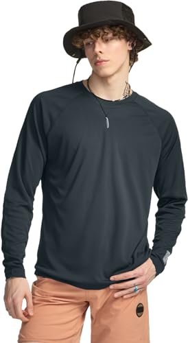 TSLA Men's Rashguard Swim Shirts, UPF 50+ Cool Running Workout Loose-Fit Long Sleeve