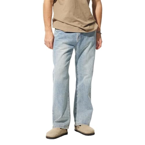 Men's Spring and Summer Denim Loose Straight-Leg Long Pants2