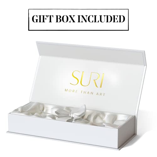 Suri Silver Modern Mezuzah Case With A Gift Box, For Indoor & Outdoors, 5” Blue Self Stick Mezuzah For Door, Jewish Mezuza Waterproo, Home Blessing And Protection Cover #TOP6