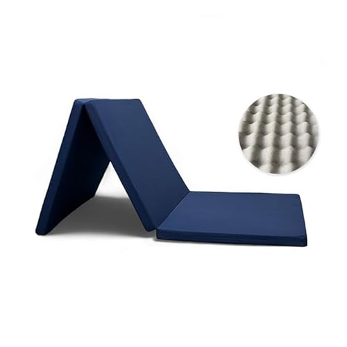 【厚さ5.5cm三つ折り高反発フ?ロファイルシングルマットレス220N NV色】 シングル マットレス 三つ折り 3つ折り 折りたたみ 折り畳み 国産 日本製 セール コンパクト 硬め 腰痛 体圧分散 高反発 軽量 軽い福袋 プロファイル 凸凹 (ネイビー