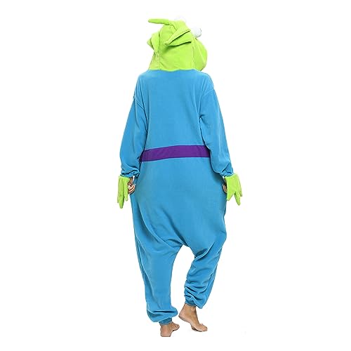 Wishliker Adult Onesie Animal Pajamas Halloween Cosplay Costumes Party Wear Blue