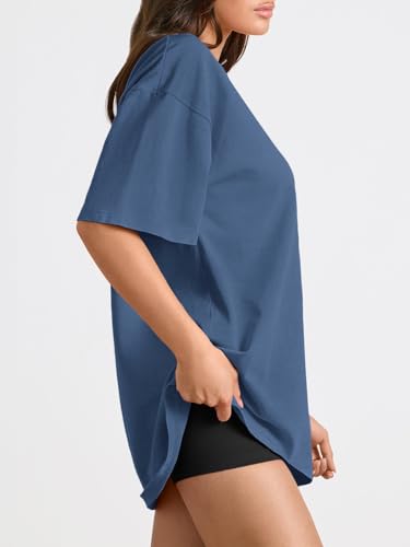 Image of Trendy Queen Womens Oversized T-Shirts Short Sleeves Workout Tops | Casual Summer Gym Tees Plus Size Fashion Clothes 2026