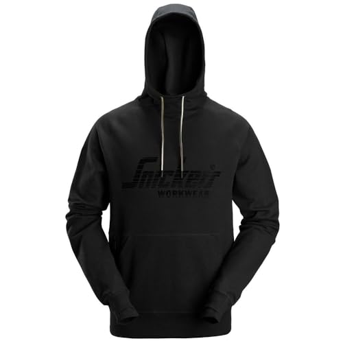 Snickers Workwear Logo Hoodie Soft Casual Workwear 2894, Black - 0400, XL