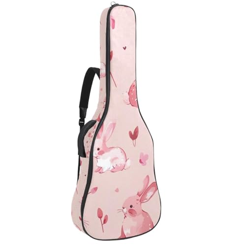 Sac guitare acoustique imprimé lapin pour cours et trajets