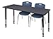 Regency Kee Height Adjustable Classroom Table Set with two 18