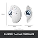 Logitech ERGO M575 Wireless Trackball Mouse - Easy thumb control, precision and smooth tracking, ergonomic comfort design, for Windows, PC and Mac with Bluetooth and USB capabilities - Off White