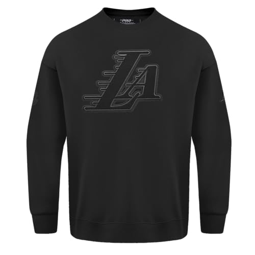 Pro Standard Mens NBA Los Angeles Lakers Neutral Fleece Crewneck Sweatshirt Black M by Pro Standard - Used condition - US$35.64