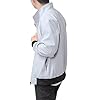 YOUTHUP Mens Jacket Casual Stylish Bomber Coat Lightweight Vintage Outwear Jackets and Coats, Light Grey, 3XL #5