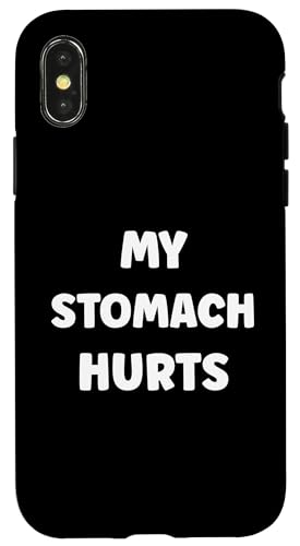 Funny Simple problems quote My stomach Hurts �X�}�z�P�[�X iPhone X/XS �p