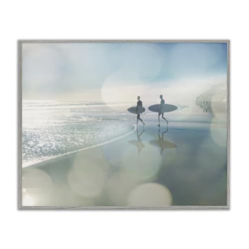 'Wet Sand Sea Surf Sport Fleeting Bokeh Effect'| Framed Giclee Art