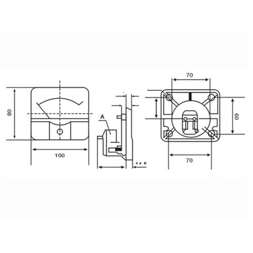 Voltmètre analogique 44C2 DC 5V indicateur de tension haute précision - 5