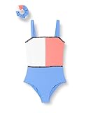 Tommy Hilfiger Mädchen One-Piece Badeanzug, Iris Blue, 12-14 Jahre