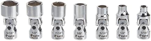 Astro 7407 1/4-Inch Drive Flex Socket Set, 6 Point - SAE, 7-Piece