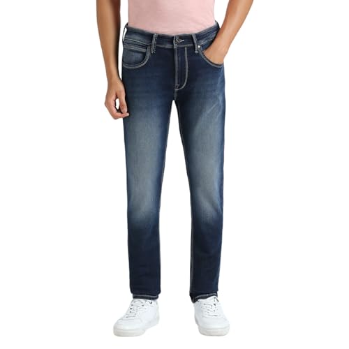 Image of Pepe Jeans Men's Straight Fit Jeans | Mid Rise | Chinox | Jeans for Man
