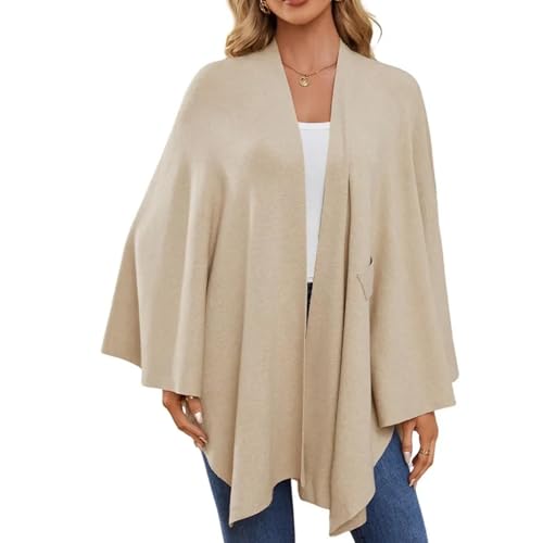Elegant Shawl Wraps Soft Open Front Poncho Sweater, Shawl with Sleeves, Cape Poncho for Women, Shall for Dress4
