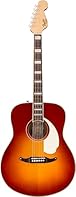 Fender electro-acoustic guitar Model: Malibu Vintageseries: California Colour: Sienna Sunburstbody shape: Palomino Auditoriumsoundboard: solid Sitka spruce Sides and back: solid ovangkolfinish: high-gloss poly