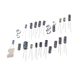 [25 condensateurs de remplacement] Ce lot contient 25 condensateurs destinés au remplacement des composants de la carte mère, couvrant une gamme de valeurs communes utilisées dans les circuits d'alimentation et de signal.