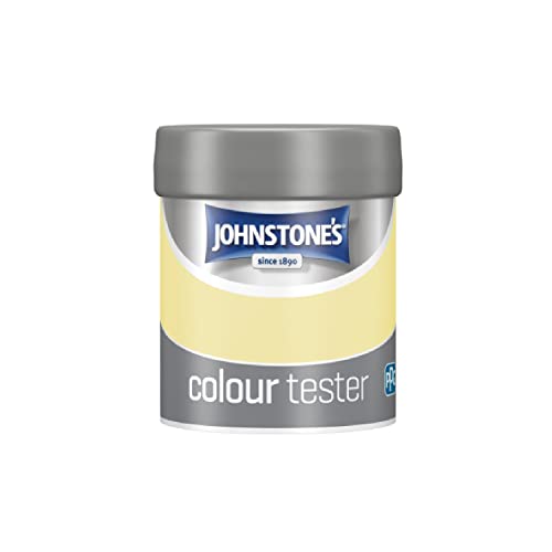 Johnstone's Wall & Ceiling Paint Tester Pots - Lemon Daze Emulsion - Easy to Apply - Dry in 1-2 Hours - 75ml