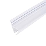 uxcell Frameless Glass Shower Door Sweep - Door Bottom Side Seal Strip h-Type with 10mm Drip Rail -...
