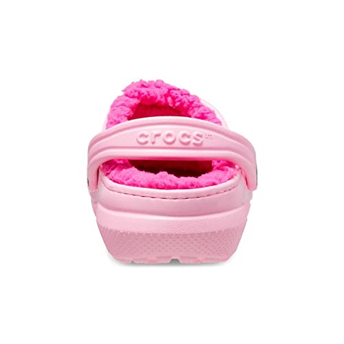 Image of Crocs Kids Classic Lined Clogs for Toddlers - Synthetic Upper & Lining - Synthetic Outsole & Insole Flamingo 6 Toddler M