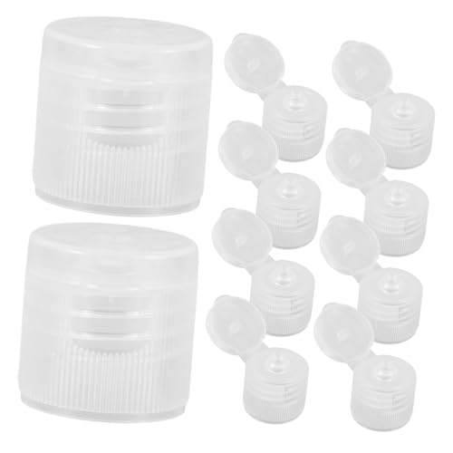 STOBOK 30個 ねじ込み式歯磨き粉キャップ 軽量コンパクト プラスチック製耐久性 翻蓋デザイン 自動密閉で携帯に便利