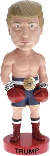 Royal Bobbles Donald Trump Boxer Never Surrender, 45° Presidente degli Stati Uniti - Knuckleheads Political Satire Collection - Altezza 20 cm - Statua Bobblehead da collezione