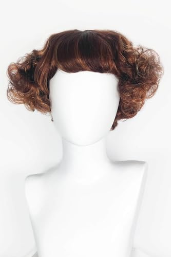 Perruque courte vintage roux auburn et blond ondulée Solana #BO