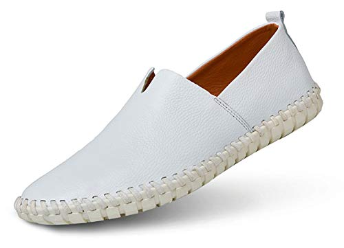 Image of Men's Genuine Leather Loafer Shoes Slip On Soft Walking Driving Shoes