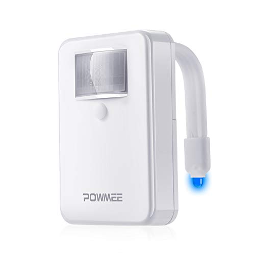 POWMEE Toilet Night Light 16-Color Motion Sensor LED Toilet Night Light 5-Stage Dimmer
