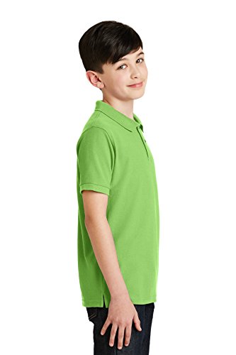 Port Authority Youth Silk Touch Polo, Lime, Medium #TOP2