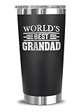 AcevedoDesign World's Best Grandad Stainless Steel Travel Tumbler 20Oz - Best Grandad Tumbler 20oz - Father's Day Gift - Birthday Gift For Dads - Grandad Coffee Mug
