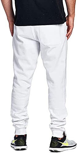 Image of ProGo Men's Casual Jogger Sweatpants Basic Fleece Marled Jogger Pant Elastic Waist