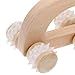 MOLUCKFU 2pcs Wooden Massage Roller Set Natural Wood Soft Massage Tools for Muscle Relief Portable Home Use Includes Straight Arched Rollers for Comfort and Soreness Reduction