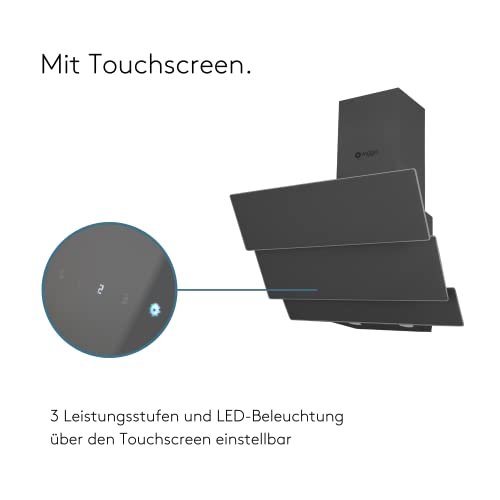Dunstabzugshaube 50 cm Wiggo kopffrei mit LED Touch-Display