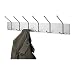 Safco Products 4162 Wall Rack Coat Hook, 6 Hook, Silver