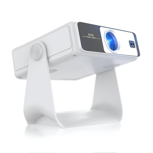 4K Support Native 1080P Touch Screen Projector with WiFi Bluetooth, Auto Focus Smart Portable Game Projector, Built-in Apps Mini Outdoor Movie Projector for Bedroom Home Theater