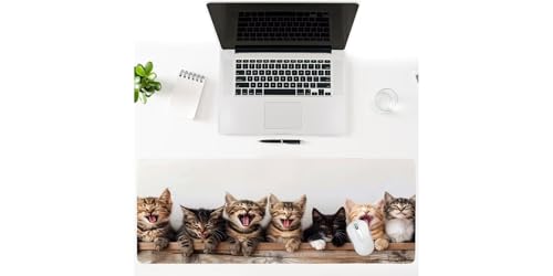 Mouse pad grande de animales con base antideslizante para jugadores 3