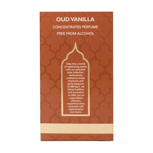 Image of Ossa Oud Vanilla Concentrated Perfume 6ml | Alcohol Free Roll On Attar For Men And Women | Premium Long Lasting Unisex Fragrance With Rich Vanilla & Amber Notes |Ideal For Signature Scent