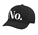 Minimalist No Statement Word Ironic Negative Bold Mood Adjustable Printed Baseball Hat, Black