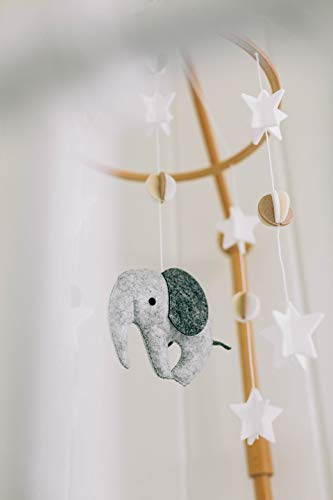 Sorrel + Fern Baby Crib Mobile Scandinavian Elephant -Baby Shower Gift Nursery Decoration - Thumbnail 7