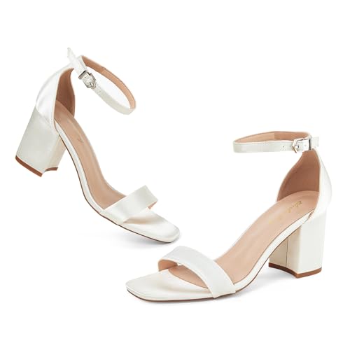 Elisabet Tang 2.36 inch Open Toe Ankle Strap Chunky Heels Pump Sandals Party Dress Sandals Daily Work Wedding Buckle Heels Sandals Shoes4