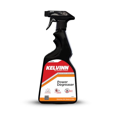 Image of KELVINN Power Degreaser 500ml, Heavy Duty Engine Cleaner for Car Bike Kitchen Bathroom, Removes Grease Oil Grime, Multi Surface Cleaner Safe on Metal Paint Plastic, Fast Acting Residue Free Spray
