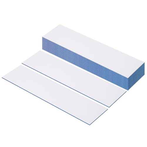PATIKIL 10x2 Leer Namensschilder, 20Stück Benutzerdefinierte Gravierte Namensschild Rechteck Lasergravur Rohlinge für Personalisierte Namensschilder Bürotür DIY Malzubehör, Weiß, Blau