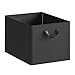 Produktbild WOLTU Aufbewahrungsbox 1 Stück, aus Polyesterstoff, für Schlafzimmer, Arbeitszimmer, Wohnzimmer, Organizer Box mit Griffen, für Kleidung Spielzeug, faltbar, Schwarz, 47x30x35 cm