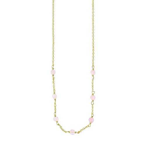 Collier Quartz rose en argent doré : un talisman de tendresse et de bien-être à porter